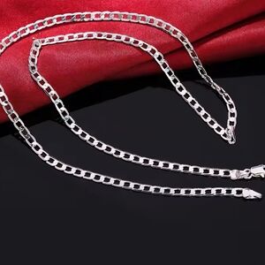 925 Sterling Silver Chain Necklace. 28" Inch 70cm